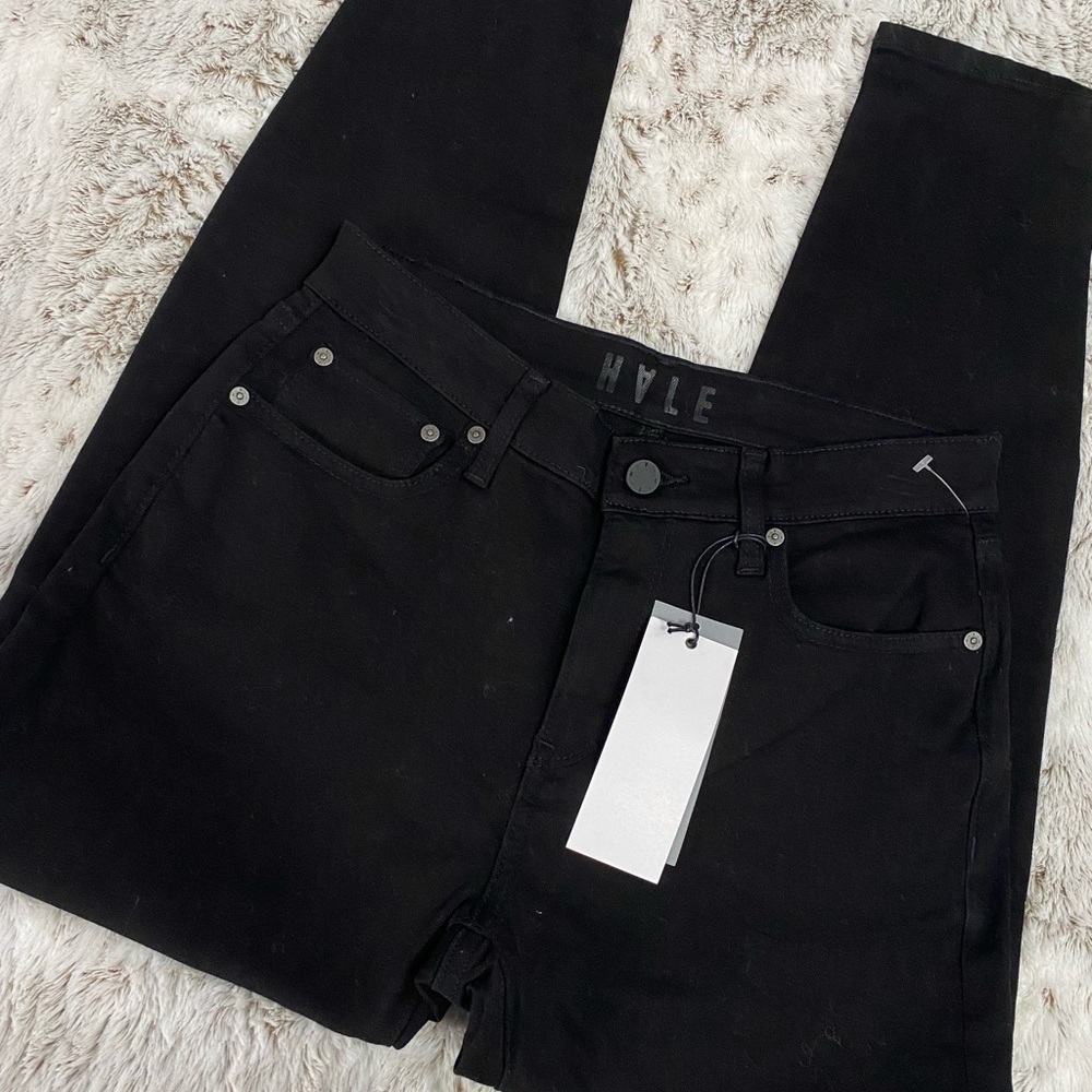 Cropped Black Skinny Jeans | HALE Women Skinny Jeans | Women Crop Jeans Size 27 - Picture 7 of 15